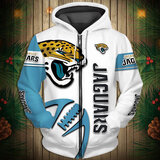 National Football League Jacksonville Jaguars Team Log Printed Hoodie