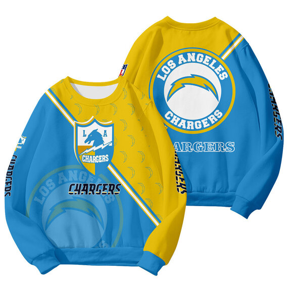 Cool Los Angeles Chargers 3D Graphic Long Sleeve Shirt