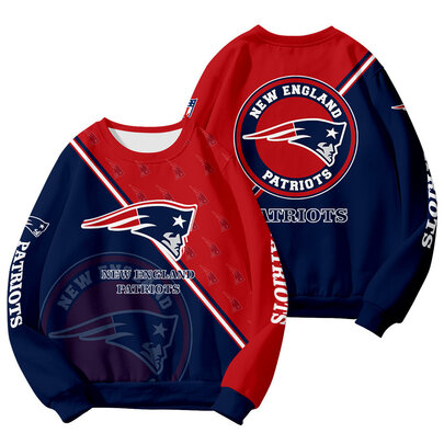 Cool New England Patriots 3D Graphic Long Sleeve Shirt