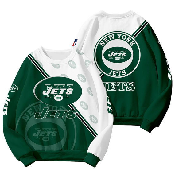 Cool New York Jets 3D Graphic Long Sleeve Shirt