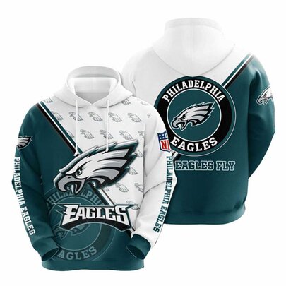 Philadelphia Eagles 3D Hoodie Pullover Sweatshirt NFL for fans
