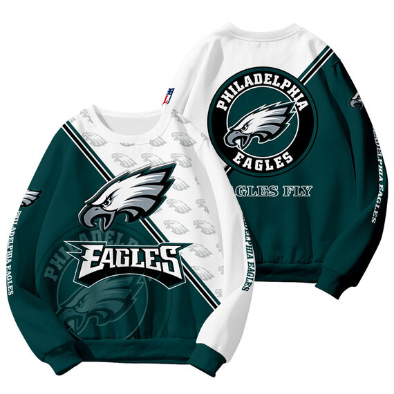 Cool Philadelphia Eagles 3D Graphic Long Sleeve Shirt