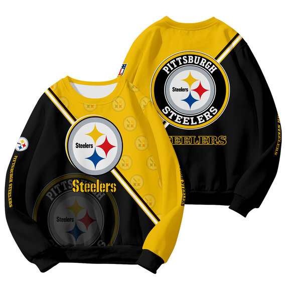 Cool Pittsburgh Steelers 3D Graphic Long Sleeve Shirt