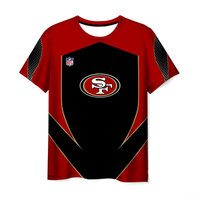 Crewneck San Francisco 49ers 3D Graphic Short Sleeve Sport Shirt