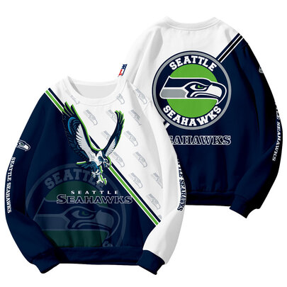 Cool Seattle Seahawks 3D Graphic Long Sleeve Shirt