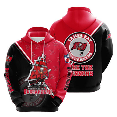 The Home for Buccaneers Gear - NFL Team Logo print hoodie for fans - Hey, Hey, Tampa Bay!