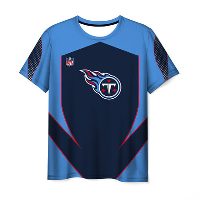 Crewneck Tennessee Titans 3D Graphic Short Sleeve Sport Shirt