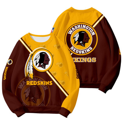 Cool Washington Redskins 3D Graphic Long Sleeve Shirt