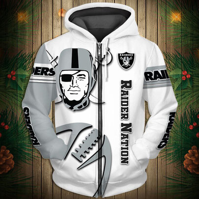 National Football League Las Vegas Raiders Team Log Printed Hoodie