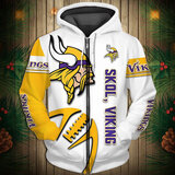 National Football League Minnesota Vikings Team Log Printed Hoodie - Skol Viking