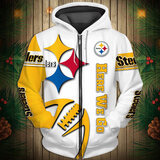 National Football League Pittsburgh Steelers Team Log Printed Hoodie