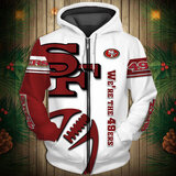 National Football League San Francisco 49ers Team Log Printed Hoodie