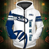 National Football League Seattle Seahawks Team Log Printed Hoodie - Taking the Field