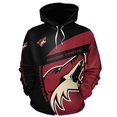 Cool Arizona_Coyotes 3D Graphic Hoodie hooded with drawstring