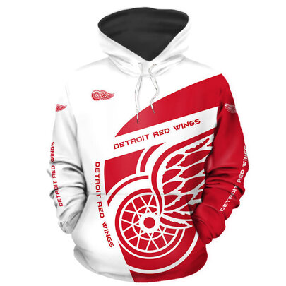 Cool Detroit_Red_Wings 3D Graphic Hoodie hooded with drawstring