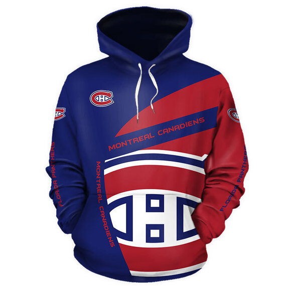 Cool Montreal_Canadiens 3D Graphic Hoodie hooded with drawstring