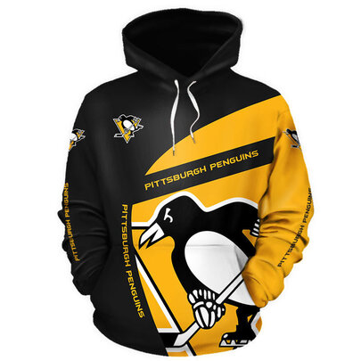 Cool Pittsburgh_Penguins 3D Graphic Hoodie hooded with drawstring