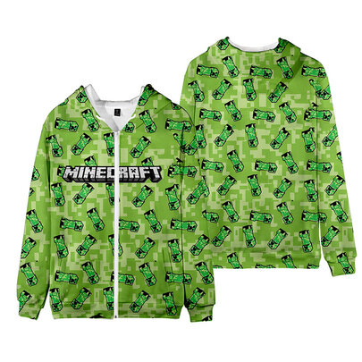 Explode in style with the Minecraft Creeper Hoodie for boys.
