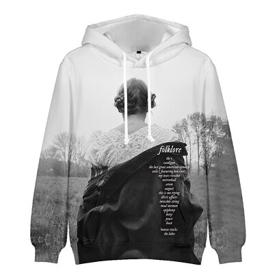 Taylor Swift The Folklore Album text hoodie