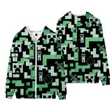 Minecraft Creeper Premium Zip-Up Youth Hoodie