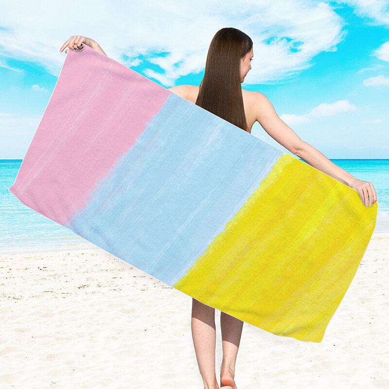 beach towels are made of high-quality microfiber quickly dry your body to avoid dampness and cold on the beach 