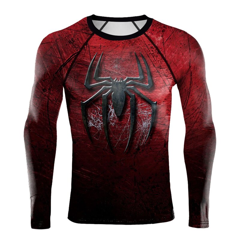Spiderman Black Spider Logo Red T-Shirt