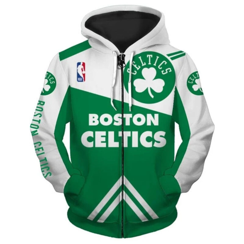 NBA Boston Celtic Zip up Hoodie Basketball Jerseys PKAWAY