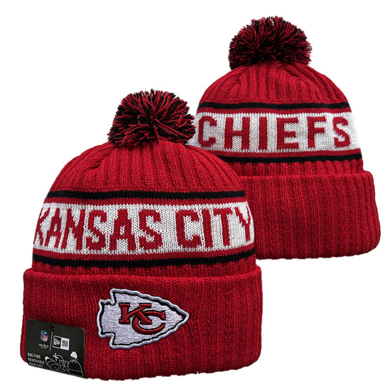 America National Football League Kansas City Chiefs Cuffed Knit Hat For Winter Autumn