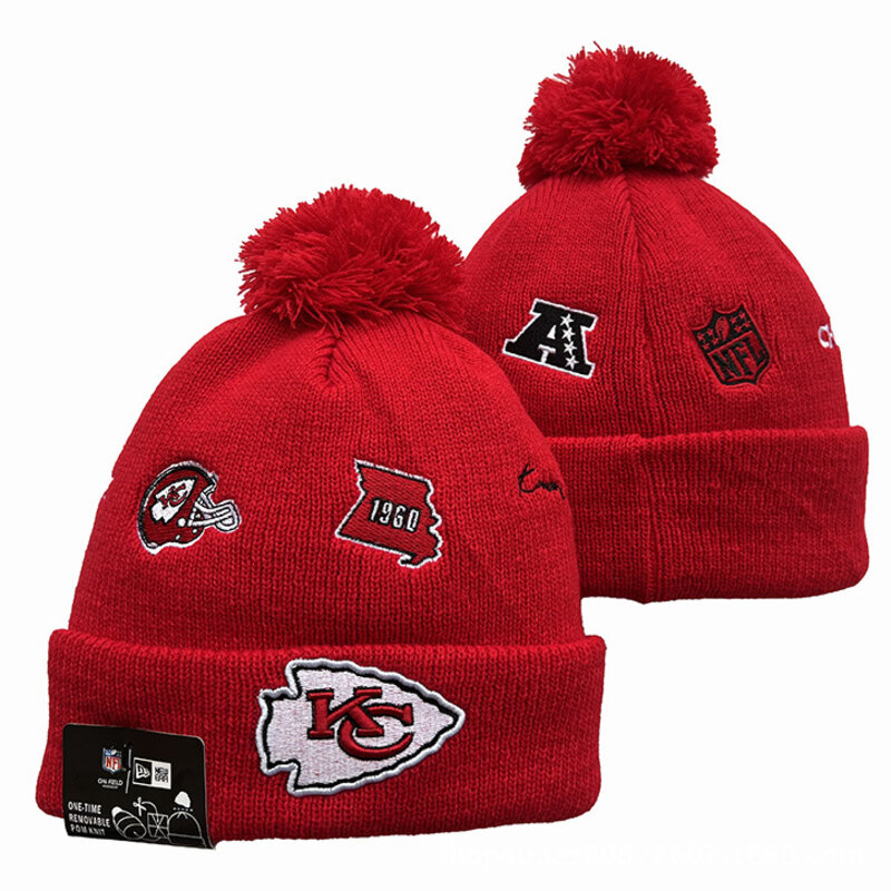 America National Football League Kansas City Chiefs Cuffed Knit Hat For Winter Autumn