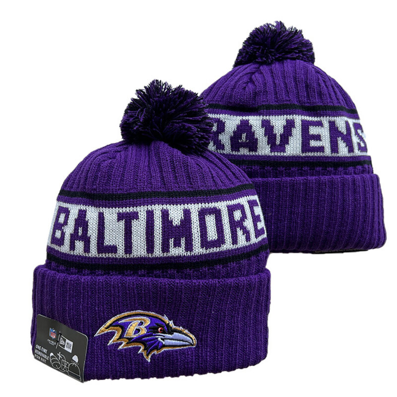 America National Football League Las Baltimore Ravens Cuffed Knit Hat For Winter Autumn
