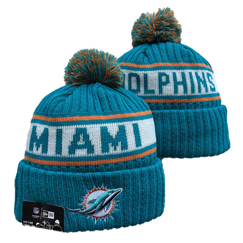 America National Football League Miami Dolphins Cuffed Knit Hat For Winter Autumn
