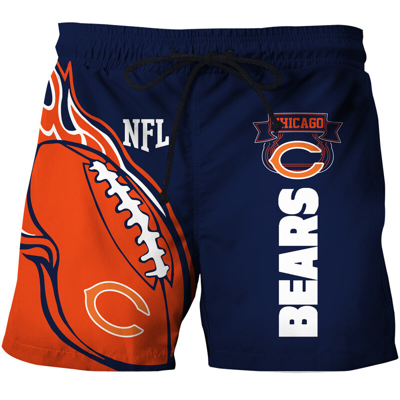 Fashion Chicago Bears NFL Logo Team Workout Training Shorts