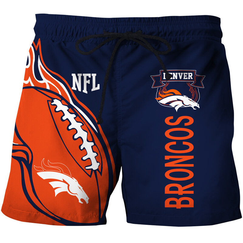 Fashion Denver Broncos NFL Logo Team Workout Training Shorts