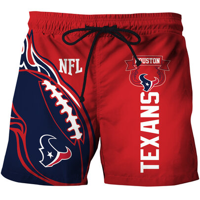 Fashion Houston Texans NFL Logo Team Workout Training Shorts