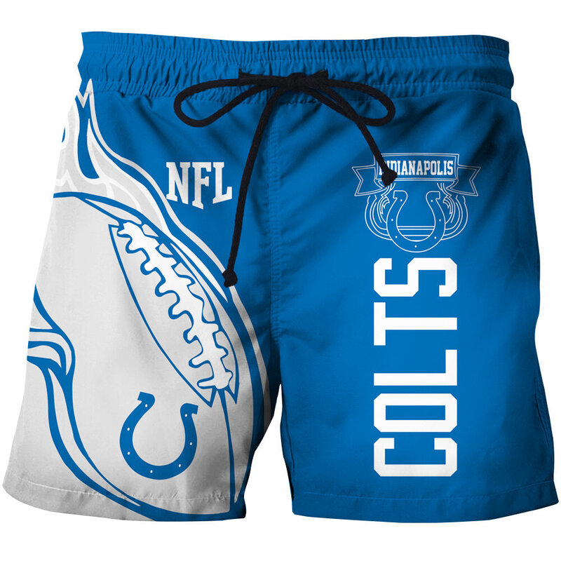 Fashion Indianapolis Colts NFL Logo Team Workout Training Shorts