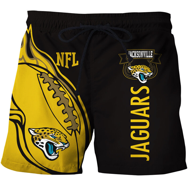 Fashion Jacksonville Jaguars NFL Logo Team Workout Training Shorts