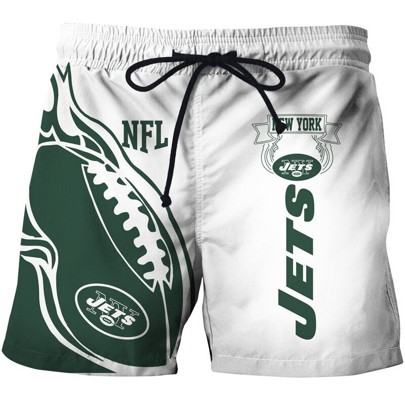 Fashion New York Jets NFL Logo Team Workout Training Shorts