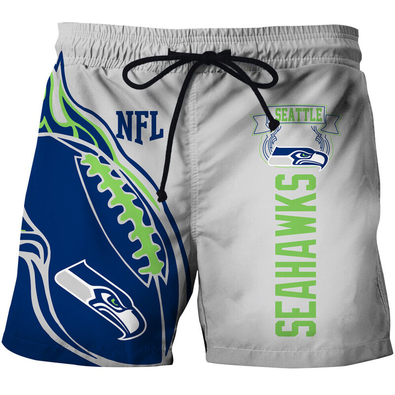 Fashion Seattle Seahawks NFL Logo Team Workout Training Shorts