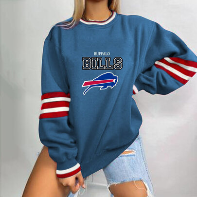 NFL Team Logo Buffalo Bills 3D graphic pullover sweatshirt For Women Long Sleeve