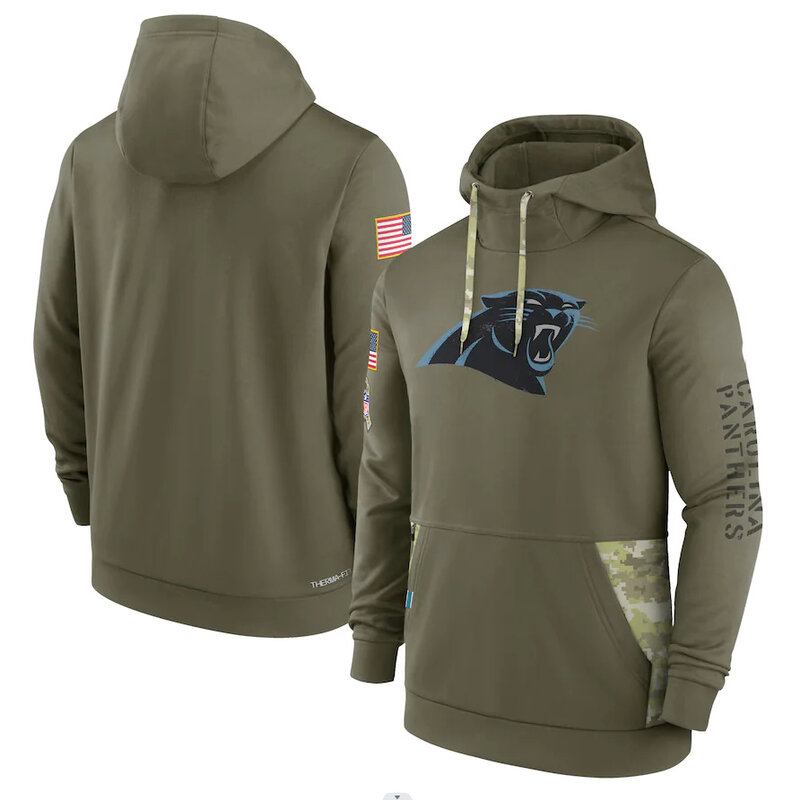 America National Football League NFL merchandise Carolina Panthers drawstring pullover Hoodie Arm Green