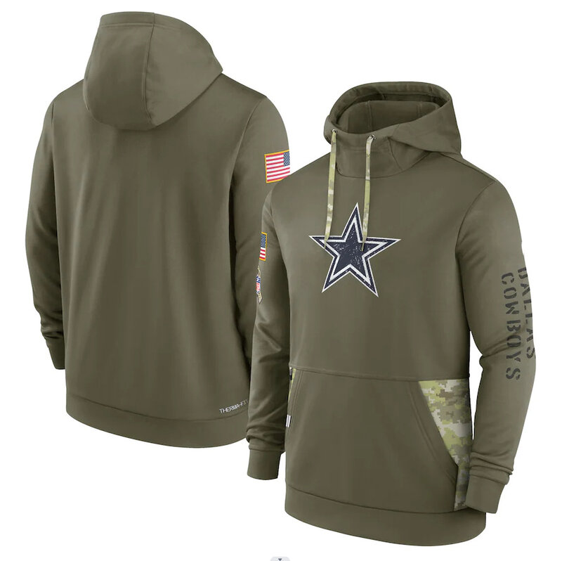 America National Football League NFL merchandise Dallas Cowboys drawstring pullover Hoodie Arm Green