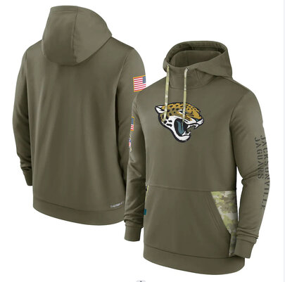 America National Football League NFL merchandise Jacksonville Jaguars drawstring pullover Hoodie Arm Green