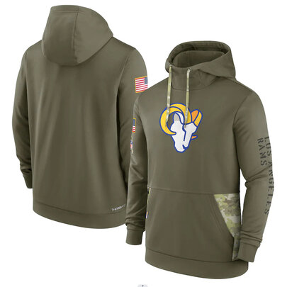 America National Football League NFL merchandise Los Angeles Rams drawstring pullover Hoodie Arm Green