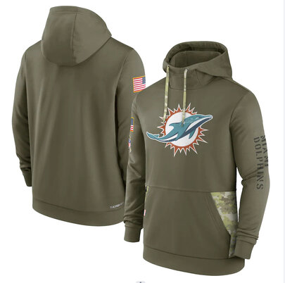 America National Football League NFL merchandise Miami Dolphins drawstring pullover Hoodie Arm Green