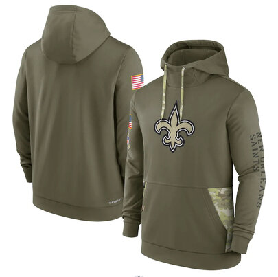 America National Football League NFL merchandise New Orleans Saints drawstring pullover Hoodie Arm Green