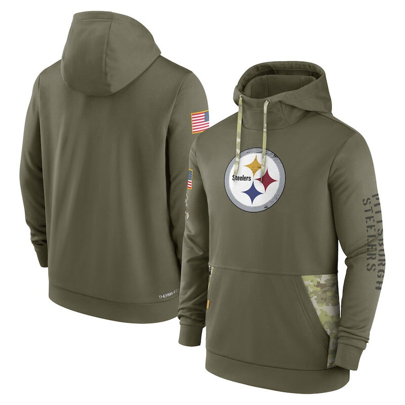 America National Football League NFL merchandise Pittsburgh Steelers drawstring pullover Hoodie Arm Green
