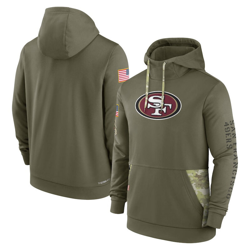 America National Football League NFL merchandise San Francisco 49ers drawstring pullover Hoodie Arm Green
