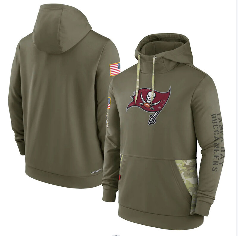 America National Football League NFL merchandise Tampa Bay Buccaneers drawstring pullover Hoodie Arm Green
