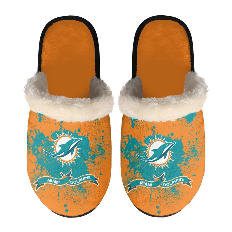 Best Winter Slipper NFL Team Logo Miami Dolphins Slip On Slipper 