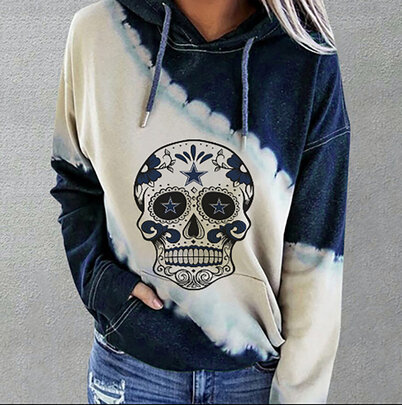 NFL Team logo NJBW NFL Jersey Dallas Cowboys Heart shape Long sleeve 3d print pullover hoodie for ladies